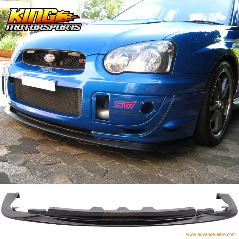 Fits 04 05 Impreza WRX STI PP Front Bumper Lip Spoiler Painted Glossy