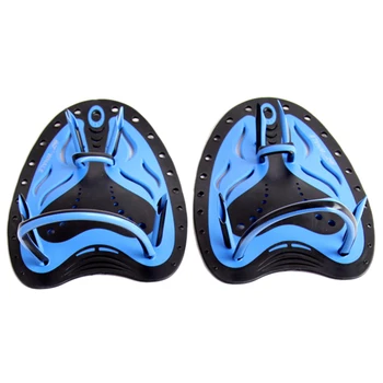 

1 Pair Swimming Paddles Hand Professional Beginner Training Paddle Aquatic Gloves with Adjustable Strap Diving Hand Wedded