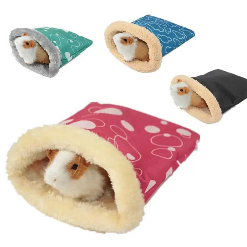 

Warm Plush Hamster Bed House Soft Guinea Pig Bed Rat Nest Small Animals Mouse Sleeping Bag cavie House Accessories Hamster Cage