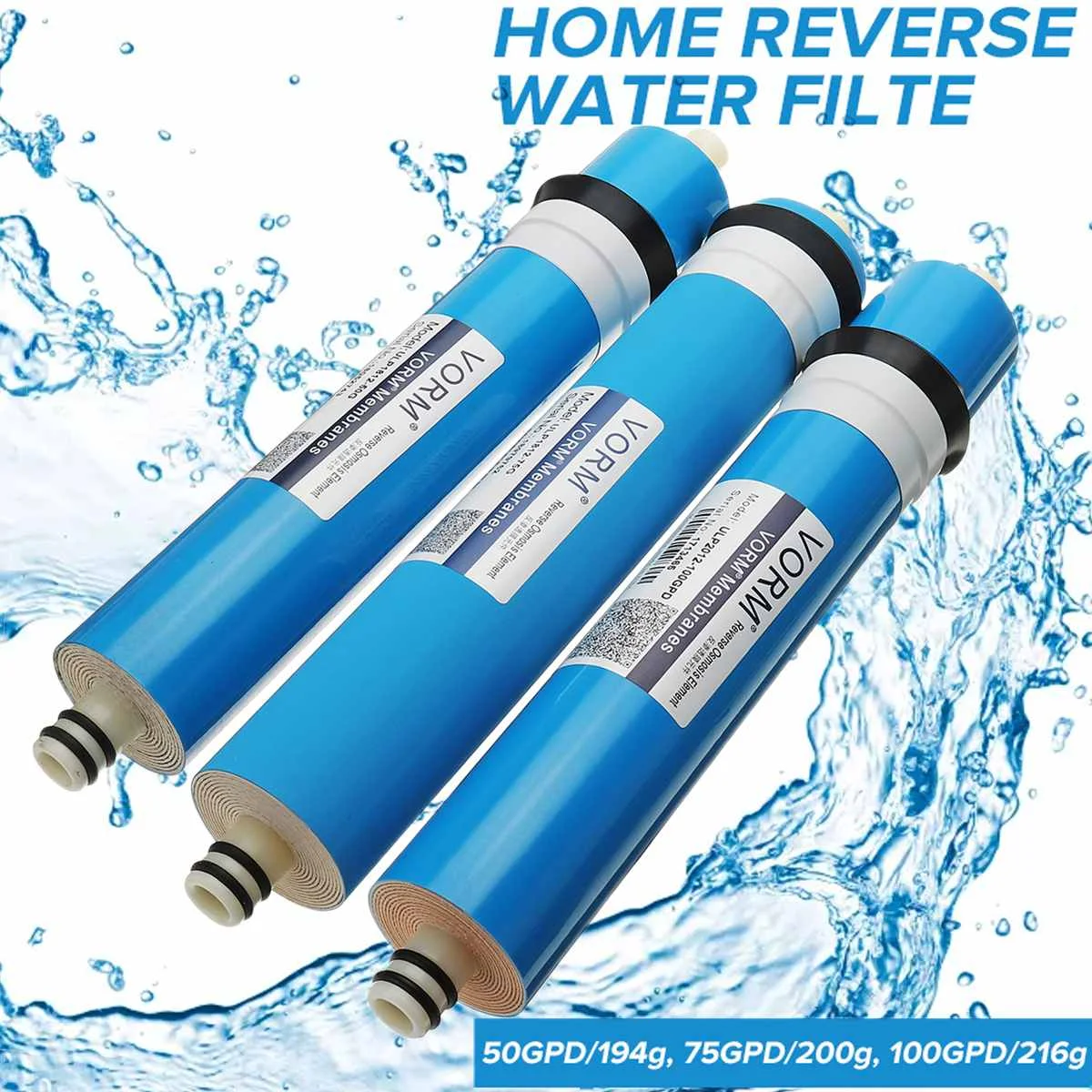 50/75/100/125GPD Home Kitchen Reverse Osmosis RO Membrane Replacement Water System Filter Water Purifier Water Filtration system 50/75/100/125GPD Home Kitchen Reverse Osmosis RO Membrane Replacement Water System Filter Water Purifier Water Filtration system