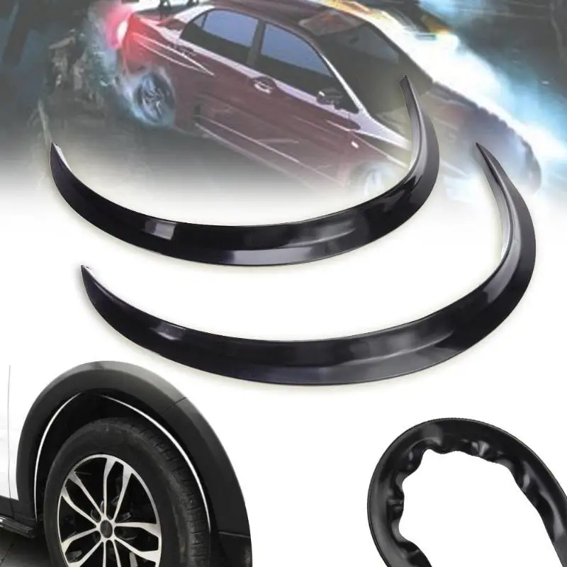 

2Pcs Universal Car Wheel Fender Flare Extension Wide Arch Protector Stripe Lip Body Kit For Car Truck Car Mudguard Mud Guard new