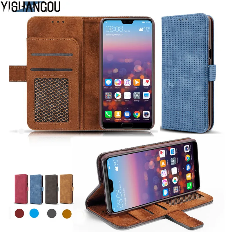 

YISHANGOU Genuine Leather Mesh flip Case Stand Wallet Cover For Samsung Galaxy S8/S9/S10 PLUS S10E NOTE 9/8 A750/A6/A8/J6 2018