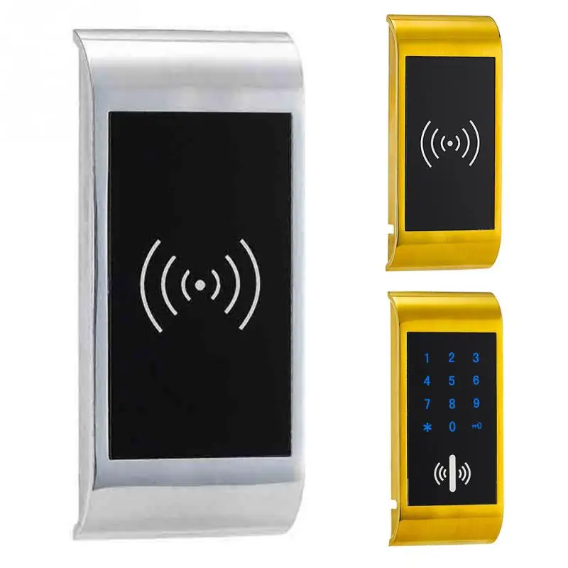 

Gold/Silver Spa Center hotel home Electronic Smart Lockers Cabinet Touch Keyboard EM/RF Card Lock Automatic #030