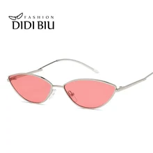 Розовые узкие сексуальные солнцезащитные очки, женские, Звездные, хиппи, крошечные, тонкие, проволочные, солнцезащитные очки, Дамское треугольное зеркало, кошачьи ушки, синие очки, Femme WL918