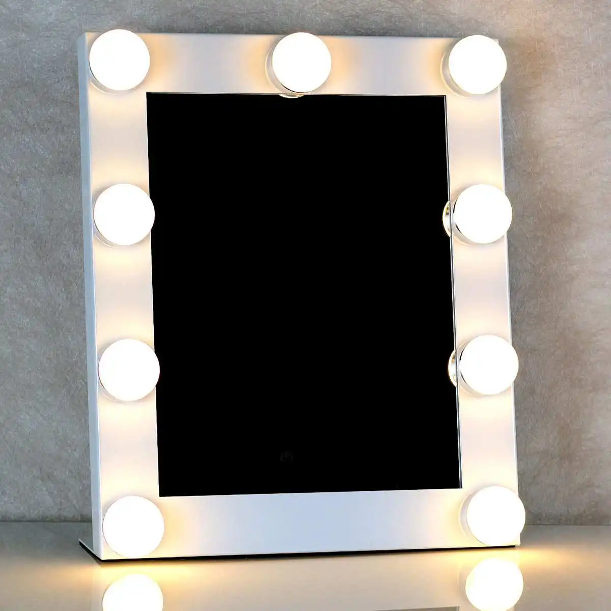  Vanity Tabletops Lighted Makeup Mirror With 9 LED Bulb Lights Touch Screen Beauty Mirror Adjustable - 32977514075