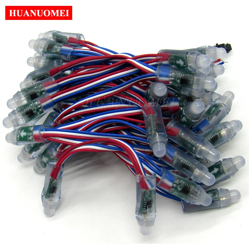 50 шт. 5 в 12 мм UCS1903 IC RGB светодиодный модуль водонепроницаемый IP68 цифровой