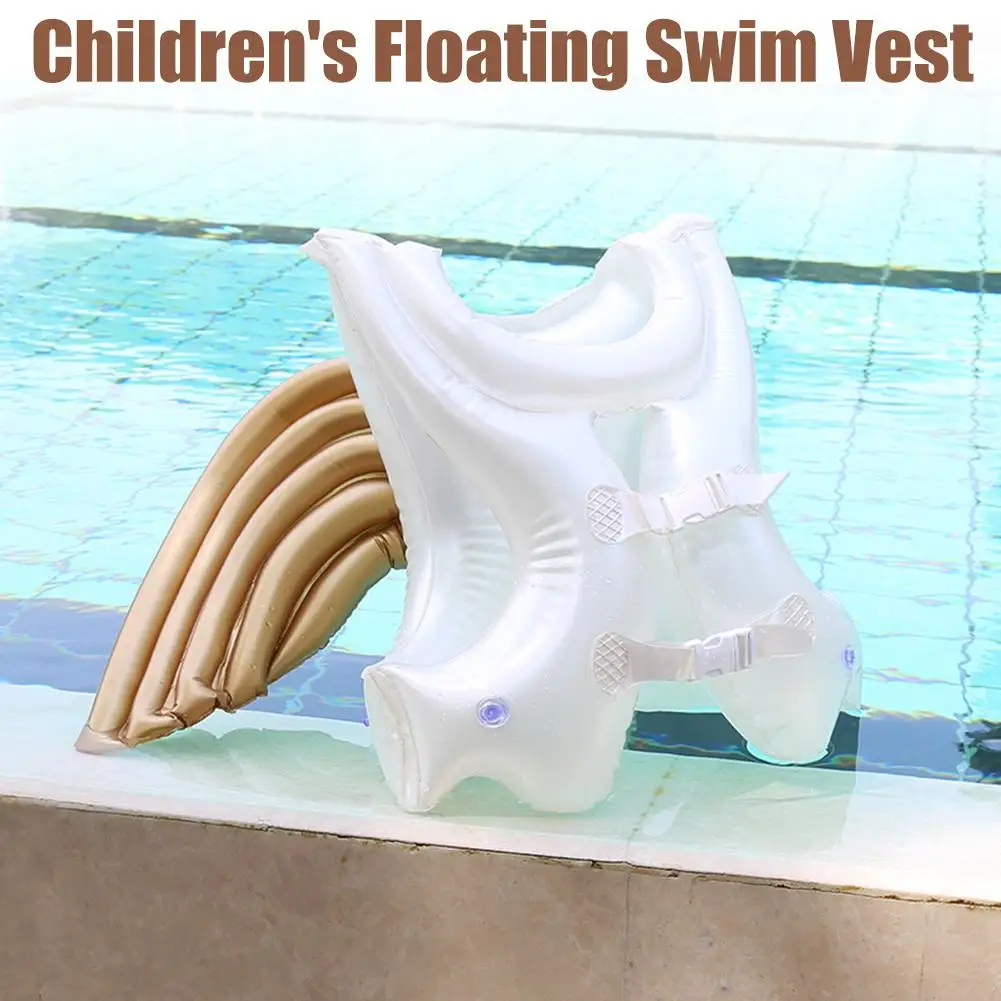 

PVC Angel Design Children's Swimsuits Inflatable Life Jackets Swimming Equipment Floating Swim Vest for Kids