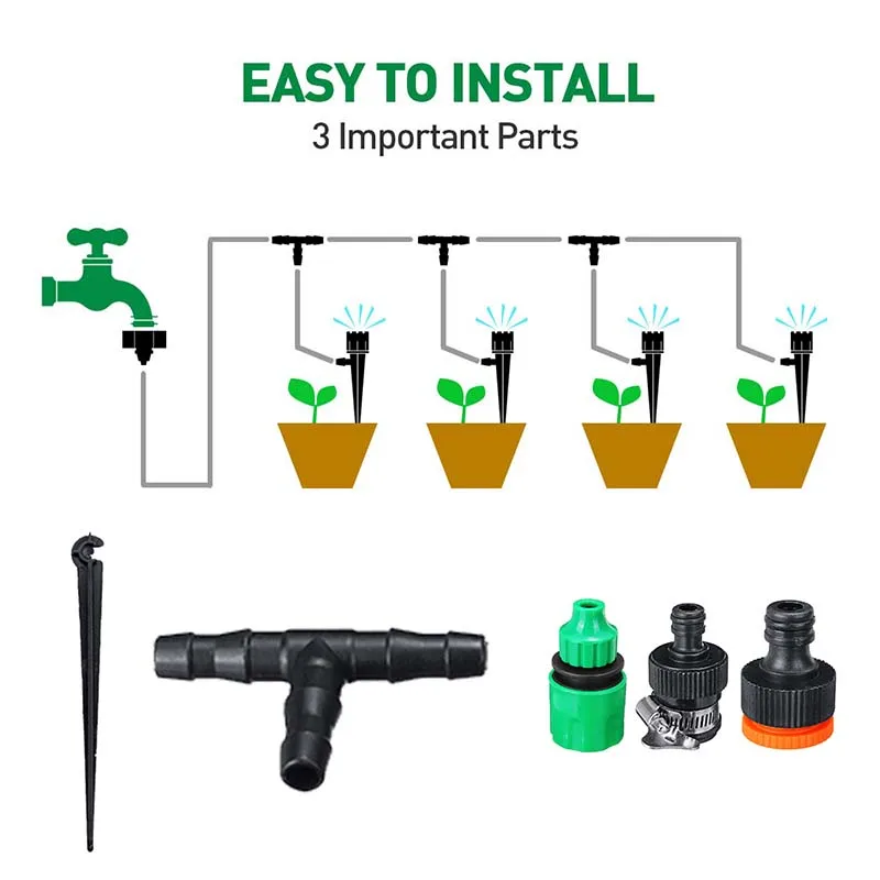94 шт. DIY автоматический микро домашний капельный полив Полив наборы спринклер для сада бонсай для внутреннего использования