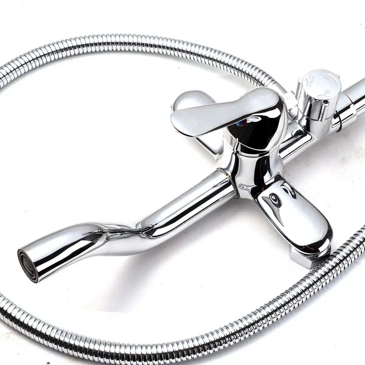 Cena 8 zestaw kranów prysznicowych z deszczownicą mosiądz chromowany polerowany wanna z prysznicem Mixer Tap ścienny reduktor przepływu wody Aerator wysokie ciśnienie