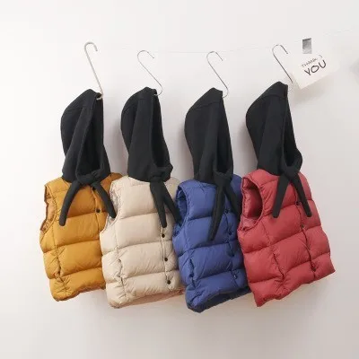 

Toddler Girl Winter Clothes Waistcoat Down Cotton Hooded Warm Kids Outwears Vest Boys & Girls Jacket 3 4 5 6 7 Y Baby Clothing