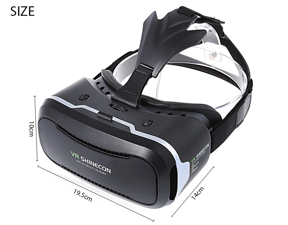 VR SHINECON SC-G02 для 3,5-6 дюймов телефон VR очки виртуальной реальности Гарнитура картонные очки шлем 3D VR шлем коробка модернизированная