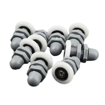 

10pcs/lot Diameter 25/27mm ABS Plastic Pulley Runner Wheel Sliding Door Rollers Bearing For Shower Cabin Room Replacement
