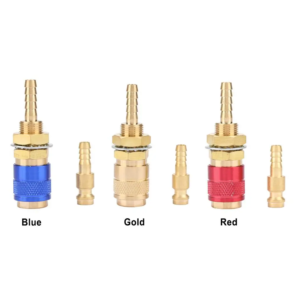

M6 Gas & Water Quick Connector for MIG TIG Welder Torch Fitting For Welding Torch Welding Machine Water Fast Plug