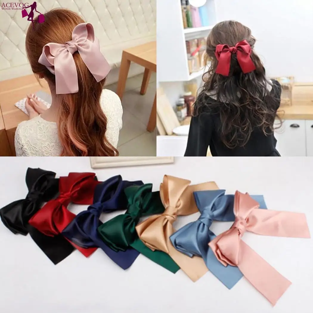 

Black Women Hairpin Shape Blue Dark Blue Casual Pink Bow Green Red Clip Hair Decoration Hair
