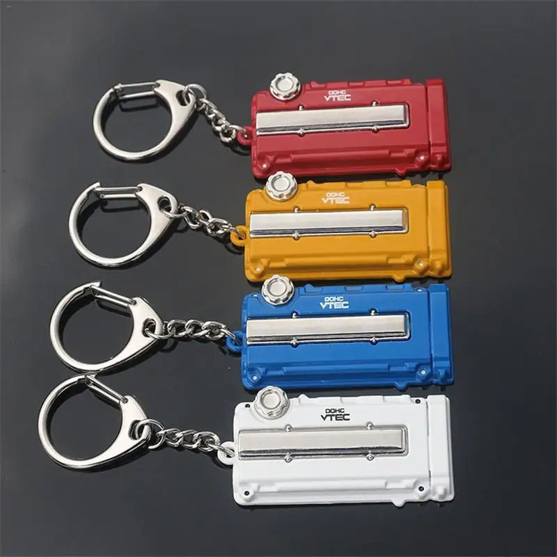 

Car Keychain Key Ring Modification Engine Accessories Engine Cover Metal Key Chain Advertising Waist Key Ring Hanging Decor