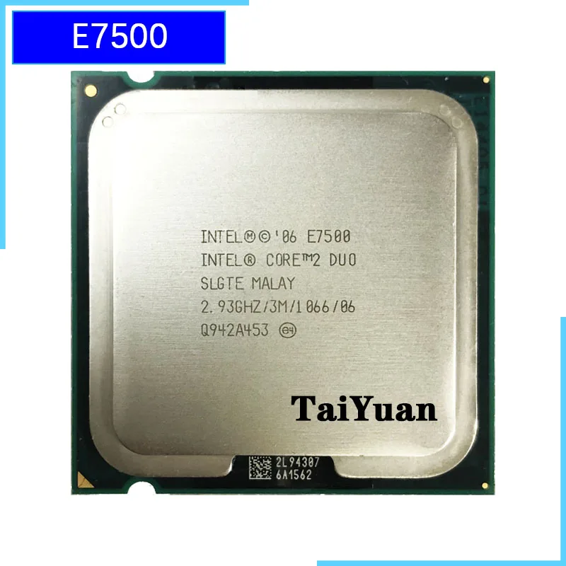 Intel Core 2 Duo E7500 2,9 ГГц двухъядерный Процессор Processor 1066 L2 = 3 м 65 W LGA 775