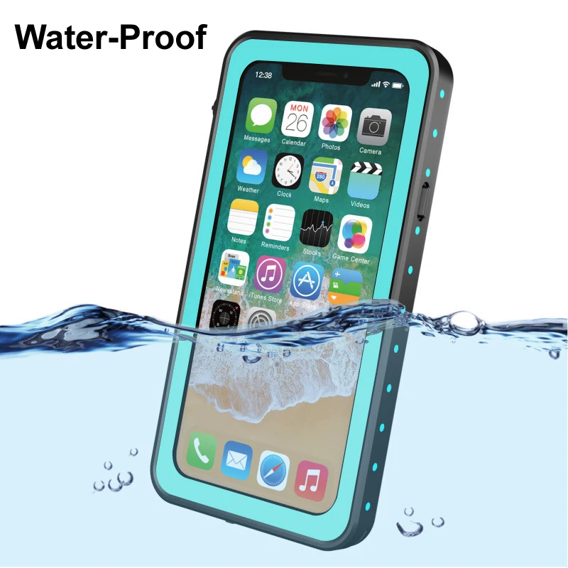 100% Waterproof Case For iPhone X XS XR 7 8 Plus Original Phone Protection Cover Swimming Diving Shockproof Dustproof Coque |