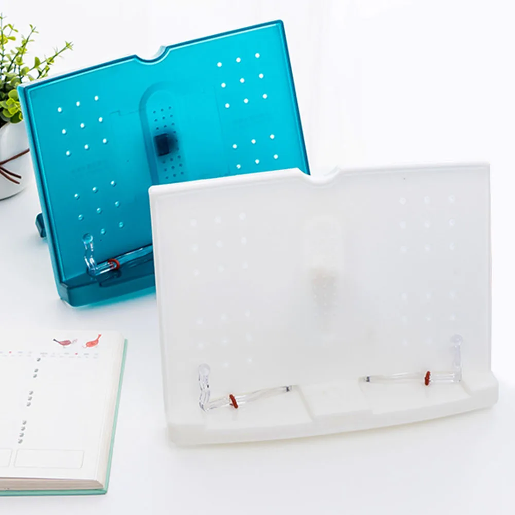 

Plastic Office Document For Home Library Music Bookends Fold Adjustable Holder Tilt Portable Book Stand Reading Frame Textbooks