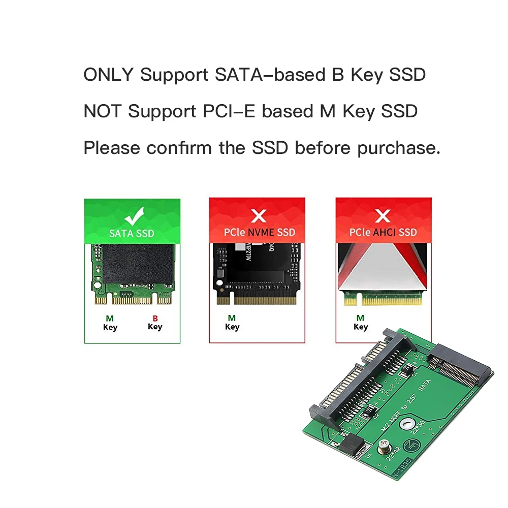 Адаптер M.2 NGFF SSD 2 5 дюйма SATA3 на 2242 SATA|Компьютерные кабели и разъемы| |