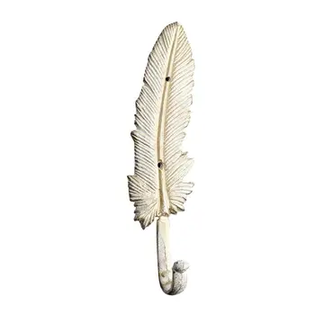 

Lifelike Creative Feather Wall Mounted Coat Rack Hook Decorative Wall Hook Hanging for Entryways Hallways Foyers and Bathroom