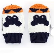 Детские толстые перчатки для мальчиков и девочек, детские зимние хлопковые перчатки, вязаные варежки, теплые перчатки для рук
