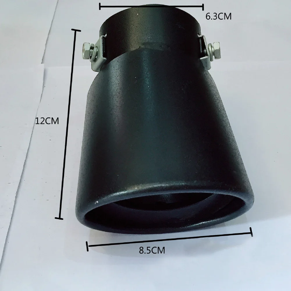 Черный 63 мм из нержавеющей стали автомобильный наконечник на выхлопную трубу