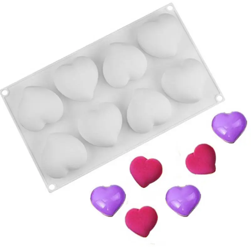 

Silikone Form For Mousse Cake Heart Wedding 3D Silicone Molds Cake Decorating Tools Bakeware Dessert Moulds