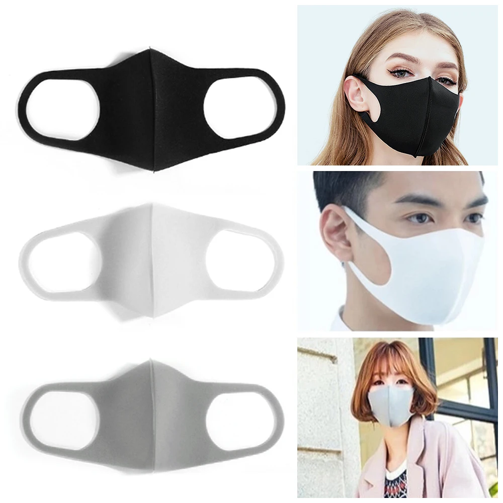 

3pcs Minimalist Design Economical Washable Reusable Dust-proof Breathing Mask Anti-PM2.5 and Anti-pollen for Adults and Children