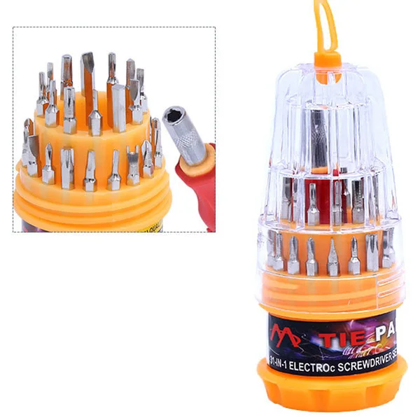 31 in 1 Screwdriver Head Kit Y Square Cross Torx Flat Hexagon Star Hand Tool Accessories | Инструменты