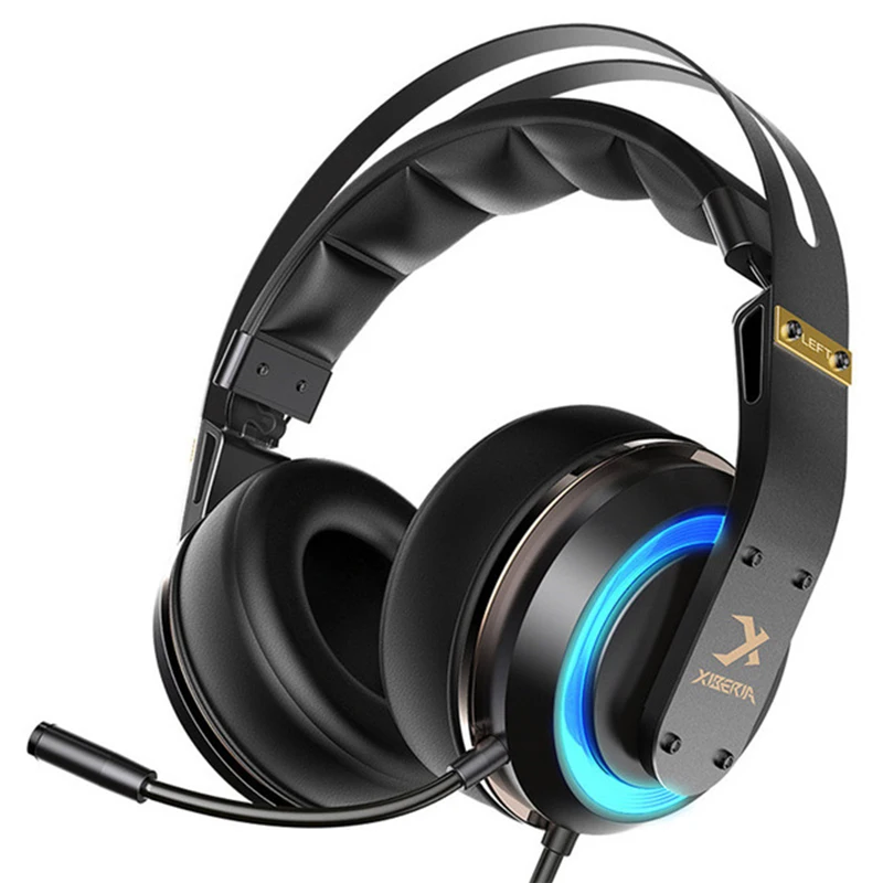 

Xiberia T19 Pc Gamer Headset Usb 3D Surround Sound Gaming Headphones With Active Noise-Cancelling Microphone Led For Computer