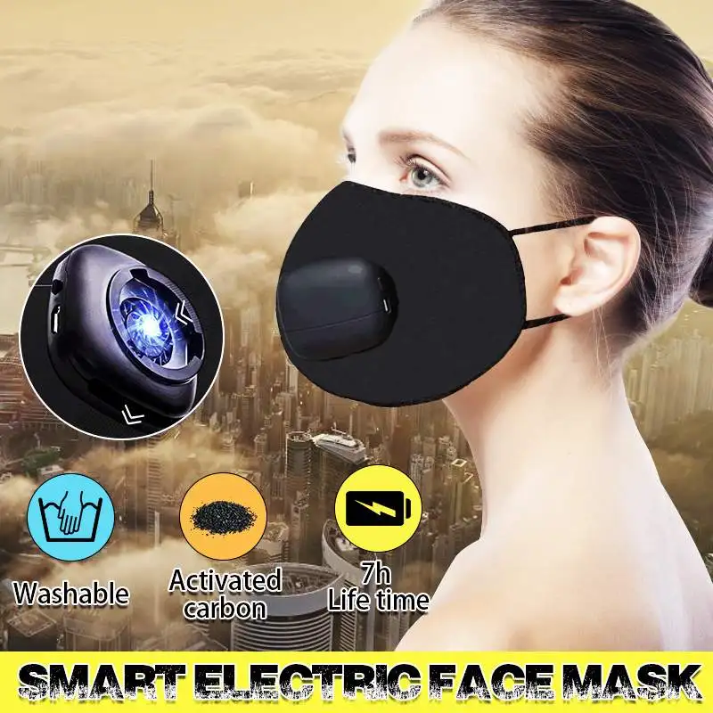 

Smart Electric Dust Mask PM 2.5 Anti-fog Masks Anti influenza Breathing valve Adult Safety Particulate Respirator