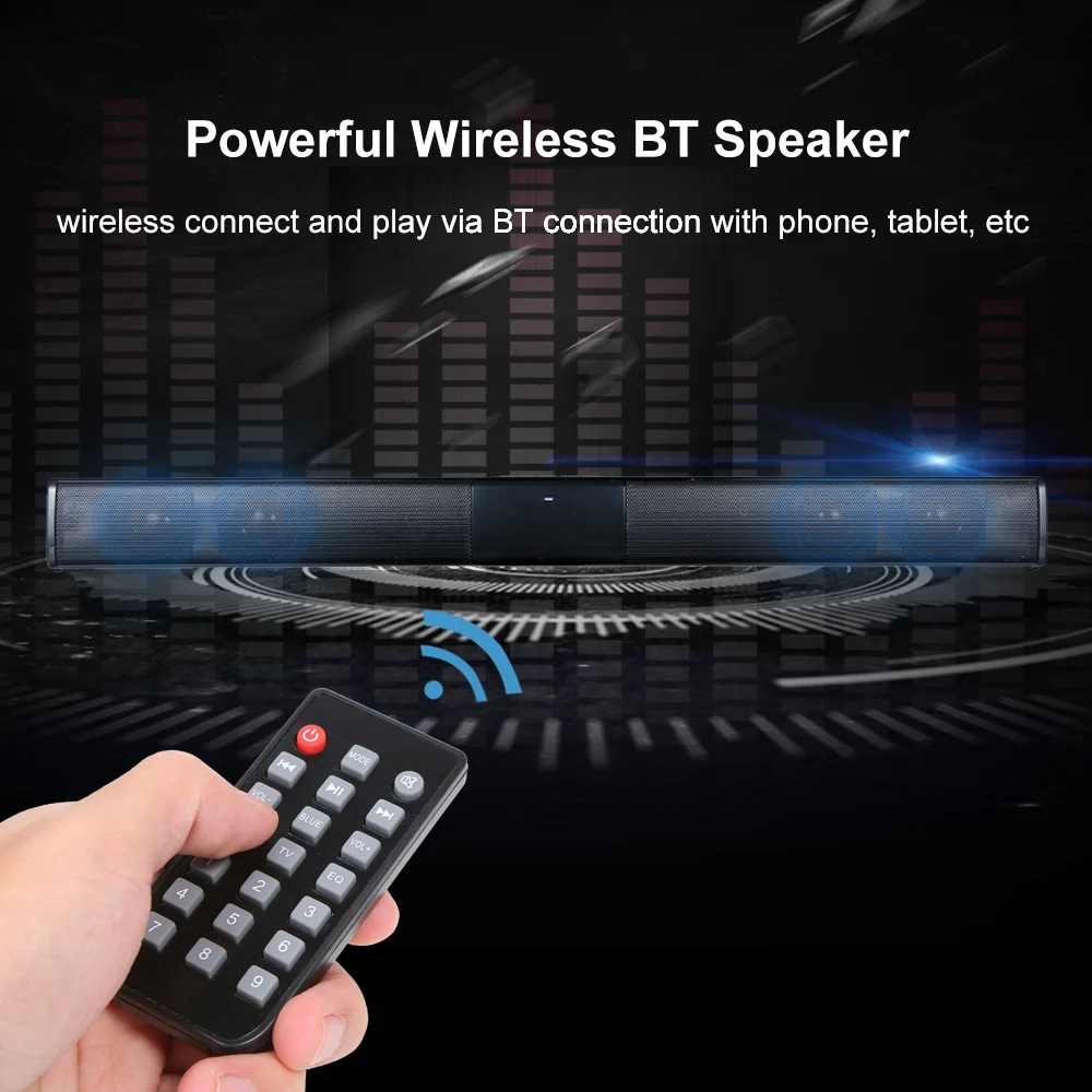 Роскошный портативный bluetooth-динамик s с сабвуфером BT 4,0 беспроводная звуковая панель динамик для домашний кинотеатр 3D саундбарс бас