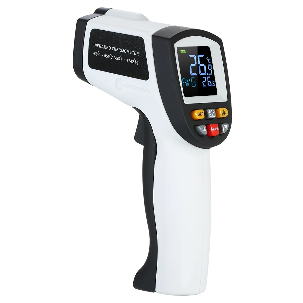 

Non-contact IR Infrared Thermometer Digital Thermometer Temperature Sensor Pyrometer Color LCD with Backlight Thermal Imager