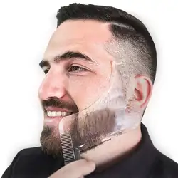 Мужчины Борода формирование стиль шаблон отделка прозрачный гребень инструмент для бритья