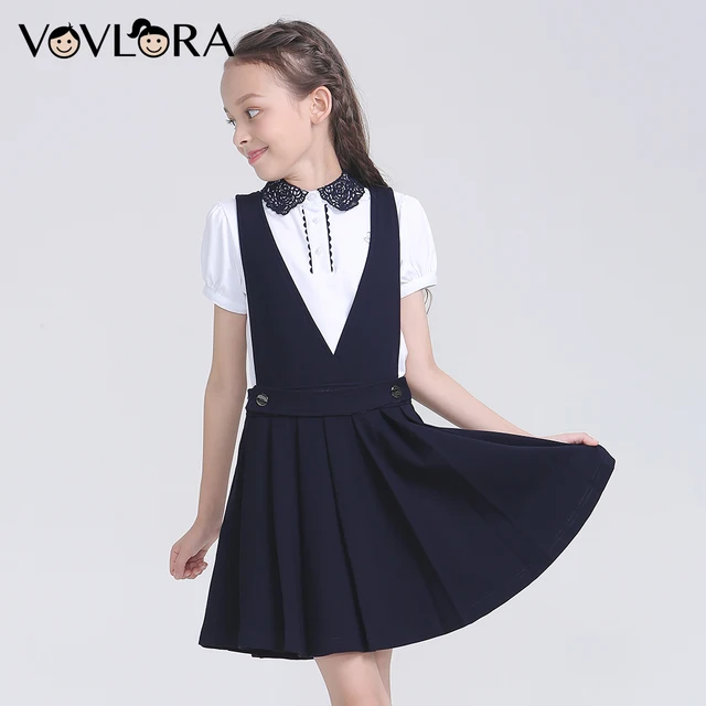 Buy 2018 Autumn School Dress For Kids Draped Suspenders Sleeveless Girls Dress