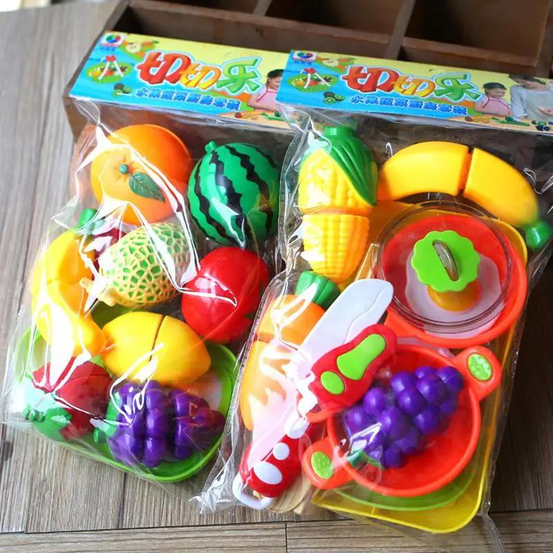 

10Pcs/Set Simulate Kitchen Cut Food Pretend Play Educational Toys for Kindergarten Kids Girls