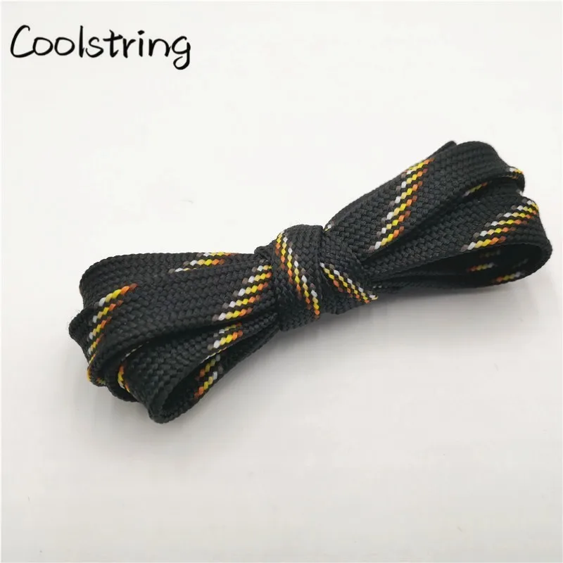 Coolstring Premium Polyester Striped Shoelaces Chromatic Canvas Bootlace For Sneakers Sport Clothes Cap Pants Rope Belt Lacet