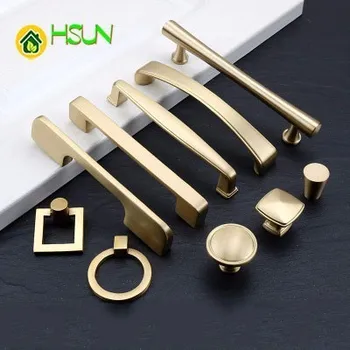 

Pure Copper Handle Cupboard Wardrobe Doorknob Hand Golden Full Copper Handle Shoe Bookcase Gate Copper Solid Handle