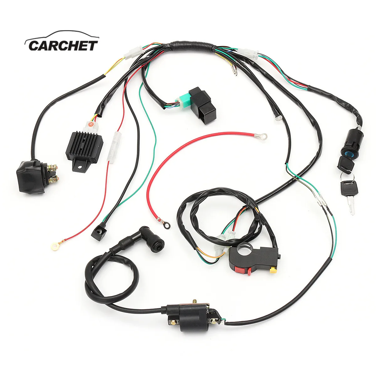 CARCHET Универсальный CDI двигатель стартер жгут набор 50-125cc для пересекающихся
