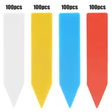 Étiquettes de plantes 100 pièces x 5cm | Étiquette pour intérieur bonsaï nom, en plastique multicouleurs type pieu, Pot de fleur pour maternelle, ornements de jardin