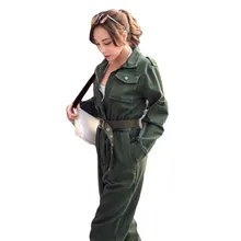 Женская винтажная рабочая одежда, облегающий джинсовый комбинезон с высокой талией, уличная одежда с поясом, армейский зеленый джинсовый комбинезон, ковбойский Рабочий костюм A9209