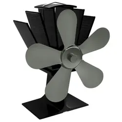 5 лопастей Тепловая плита вентилятор домашний бесшумный Тепловая плита вентилятор Ультра тихий деревянный вентилятор печки вентилятор