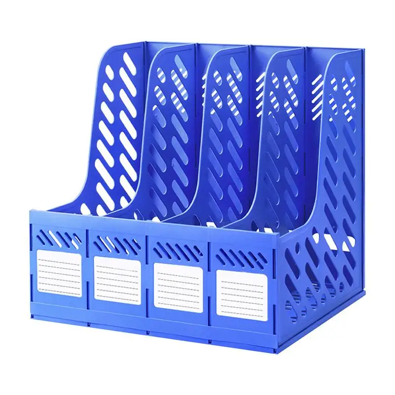 

Document Trays File Box Functional File Organizer 4 Cases Desktop Storage File Folder Pencil Pen Holder File Tray 4 Grid