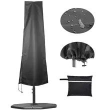 Большой размер, черный, Оксфорд, садовый, для патио, зонт от солнца, крышка, банан, консольный, водонепроницаемый чехол, 190x50x30 см или 262x89 см
