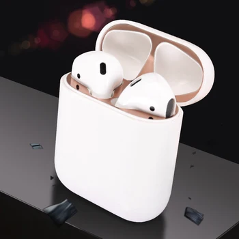 

2020 New Protection Box 5pcs Bluetooth Earphone Case Cover for AirPods Sticker Skin Protecting Metal Dust Guard