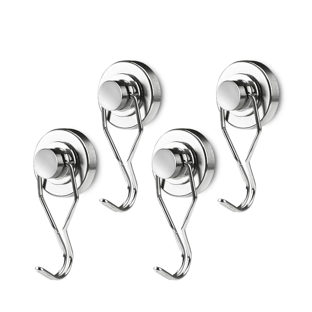 

CNIM Hot Rotatable Magnetic Hooks,66LB Swing Swivel Heavy Duty Neodymium Rare Earth Magnet Hook perfect For Indoor/Outdoor Han