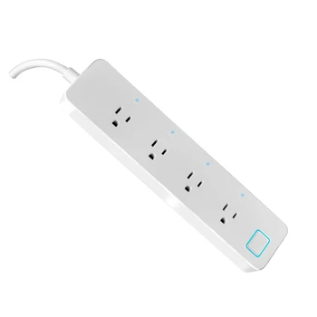

MXQ WiFi Smart Power Strip Socket, Smart Home Switch Power Strip with 4 Outlets Work with Alexa Remote Controlled Power Strip