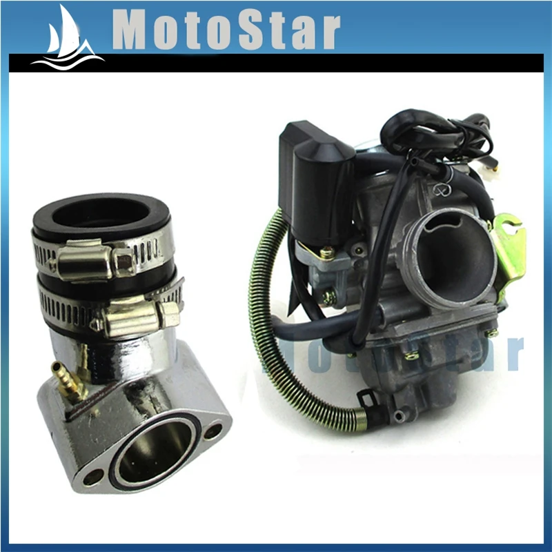 Впускная труба карбюратора PD24 для винтажной трубки Baja SC150 SC125 150cc GY6 150 BA150 AT150SS ATV DN150