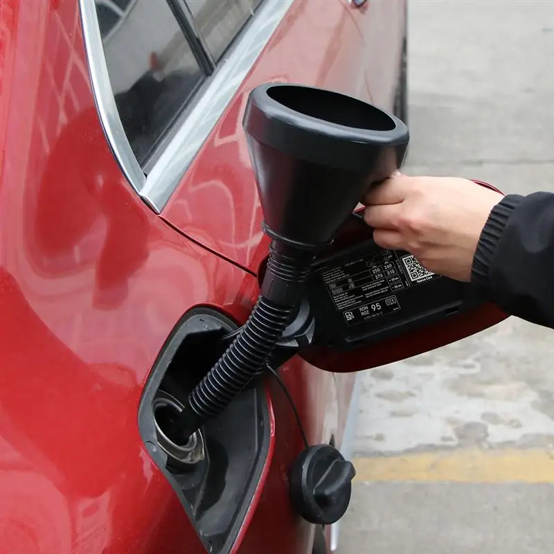 

2 In 1 Plastic Oil Funnel Can Spout For Oil Water Fuel Petrol Diesel Gasoline Flexible Car Funnel With Handle