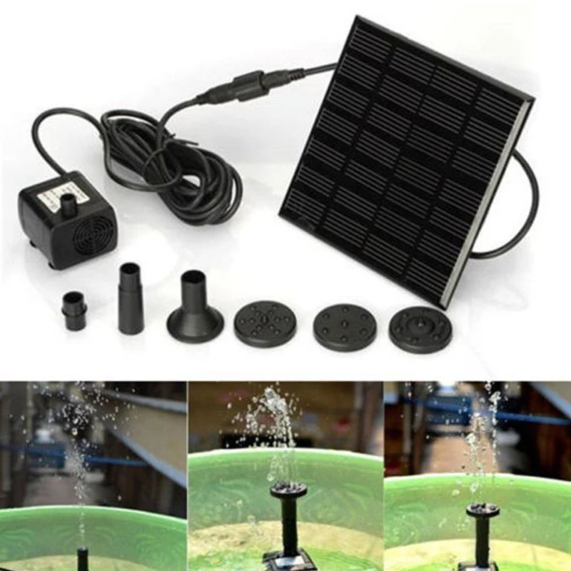 Лучший Насос для фонтана на солнечной энергии для птичьей ванны 1,4 Вт солнечная панель солнечной батареи комплект для сада с доска для плавания